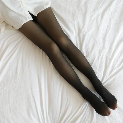 Warm stretchy thermal pantyhose -Pantimedias térmicas gruesas y elásticas