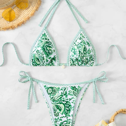 Adjustable Triangle Bikini – Floral Design