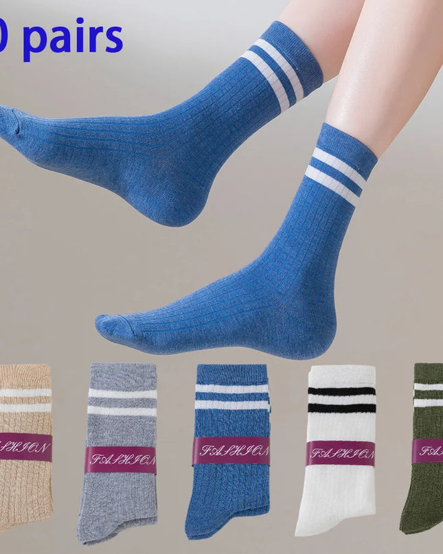Calcetines de Algodón y Medias Deportivas de Malla Transpirable - Cotton Socks and Breathable Mesh Sports Stockings