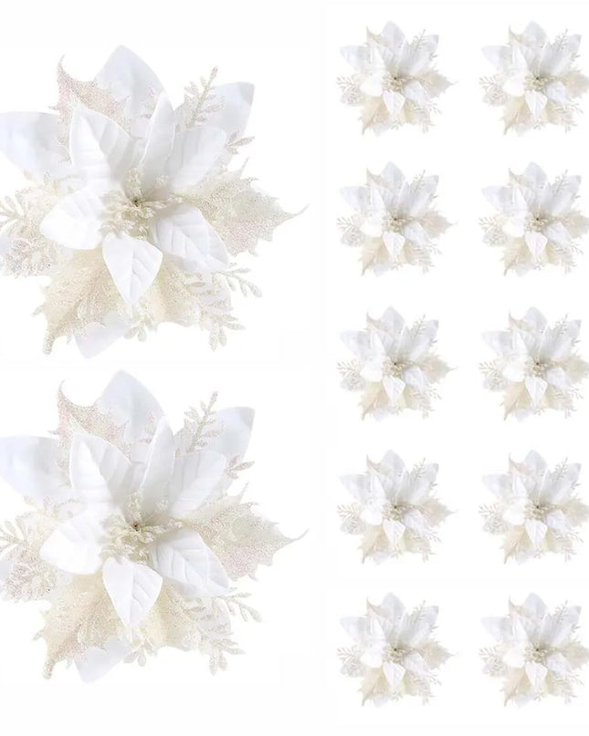 Flores de noche buena para tu árbol / Poinsettia flowers for your tree