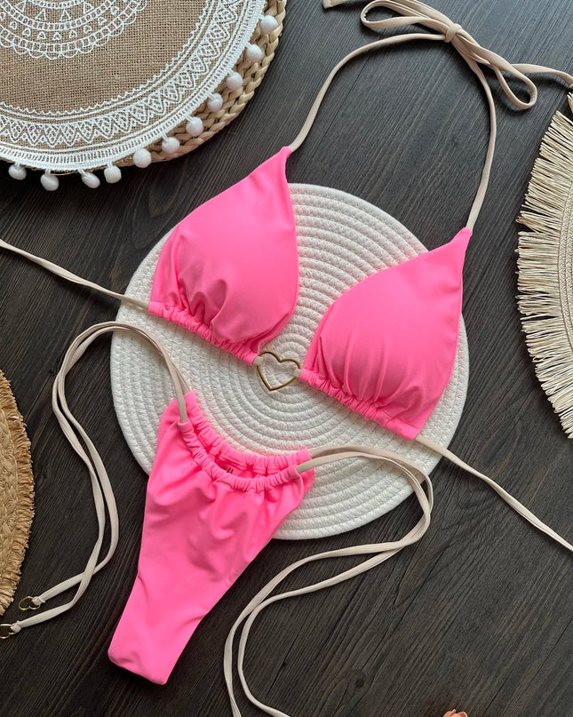 Bikini Set - Two-Piece Triangular Thong