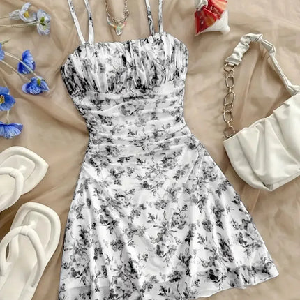 Summer Dress - Casual Floral Print for Girls