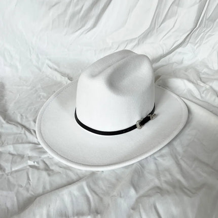 Vintage Cowboy Hat – Wide Brim, Synthetic Leather, Unisex