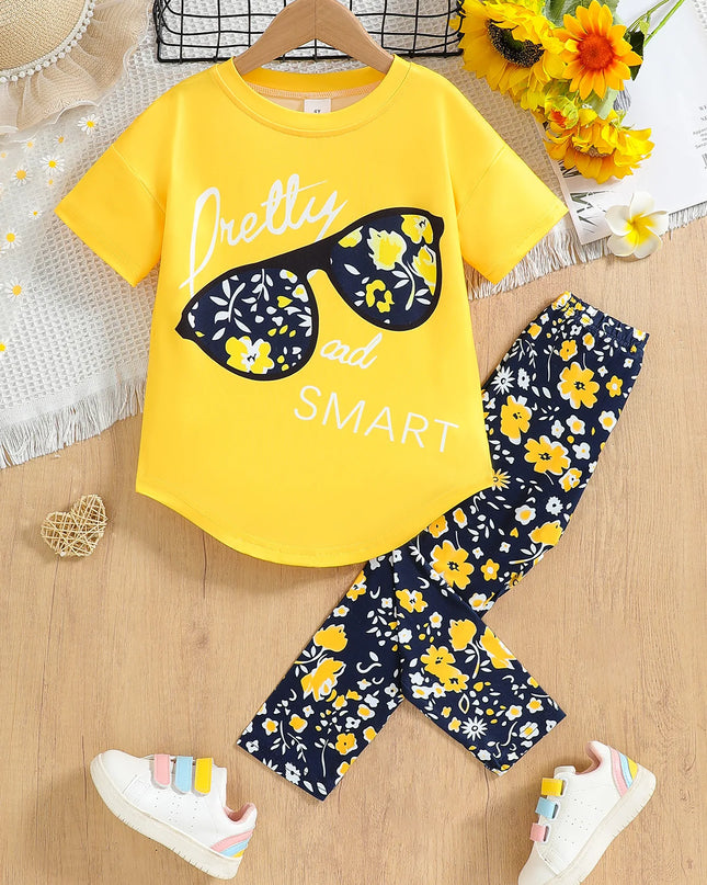 Conjunto Niña Algodón Manga Corta / Girl Set Cotton Short Sleeve