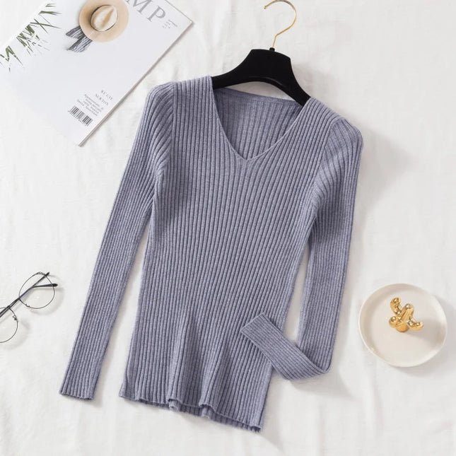 Casual long-sleeve sweater -Suéter casual de manga larga