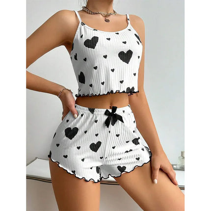Pijama 2 Piezas Mujer Estampado Amor / 2-Piece Love Print Pajama Set Women
