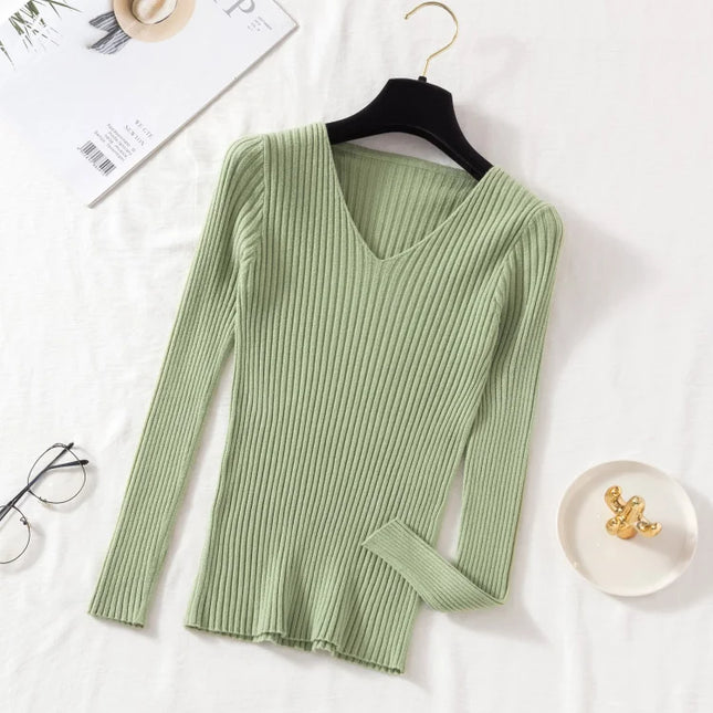 Casual long-sleeve sweater -Suéter casual de manga larga