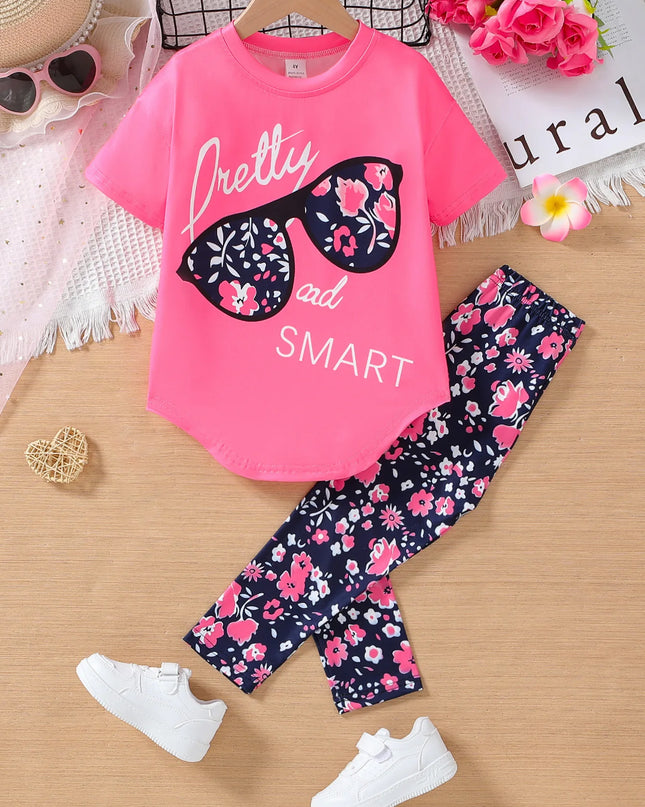 Conjunto Niña Algodón Manga Corta / Girl Set Cotton Short Sleeve