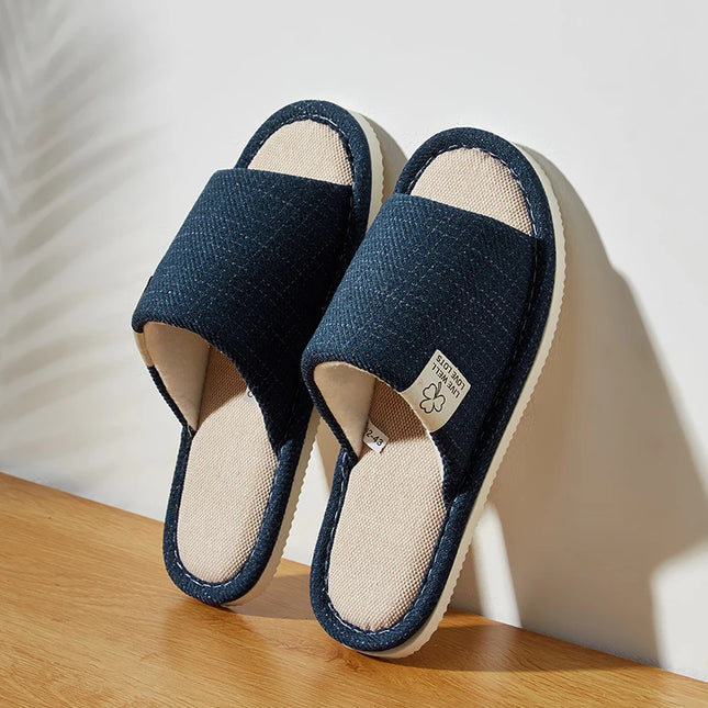 Pantuflas de Lino para el Hogar - Cómodas, Frescas y Unisex