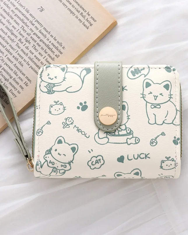 Monedero de Gato Bonito para Mujer - Cute Cat Wallet Purse