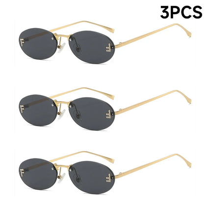Glasses – Fashion Rimless UV400 Elegant Oval Sunglasses