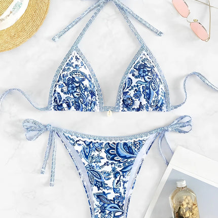 Adjustable Triangle Bikini – Floral Design
