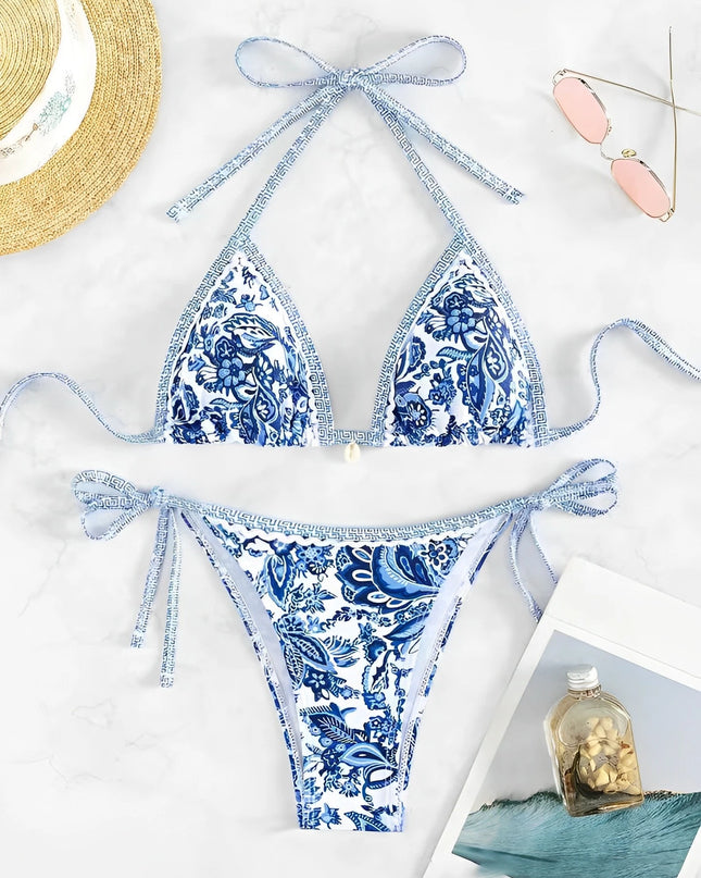 Adjustable Triangle Bikini – Floral Design