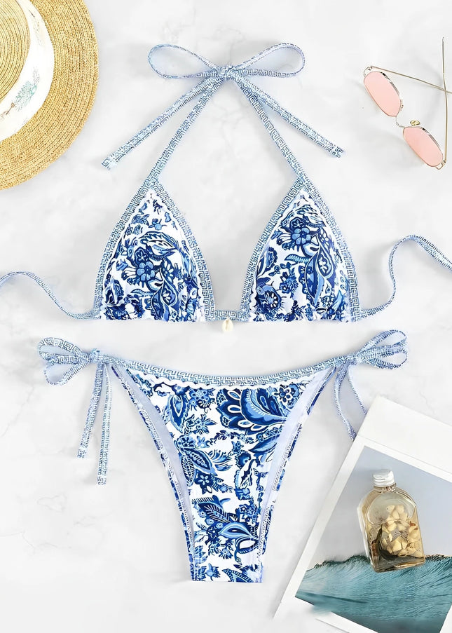 Adjustable Triangle Bikini – Floral Design