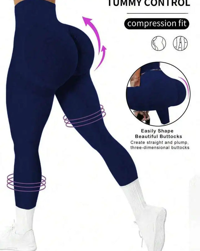 Pantalones Yoga Sin Costuras Cintura Alta / Seamless High Waist Yoga Pants