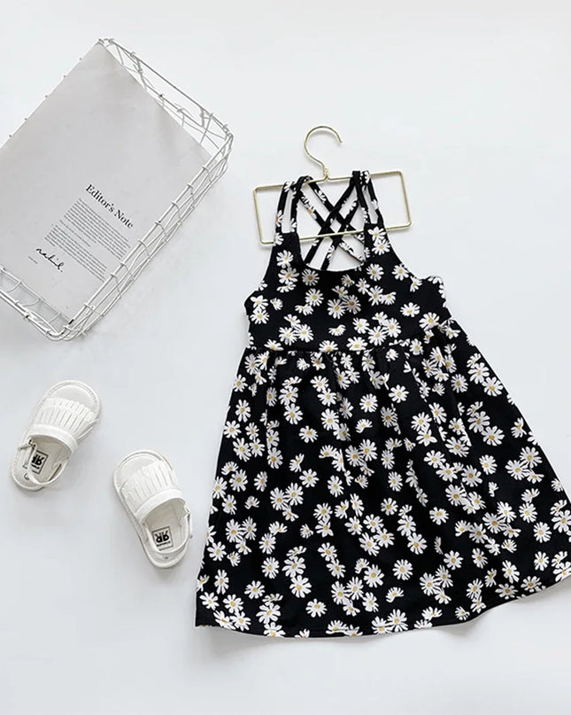 Vestido Niña Margaritas Sin Mangas / Girl Dress Daisies Sleeveless