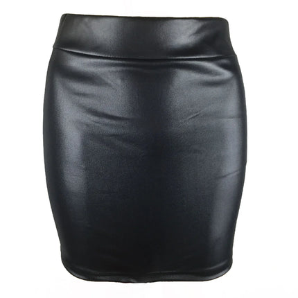 Mini Skirt - Elastane with Shiny Finish