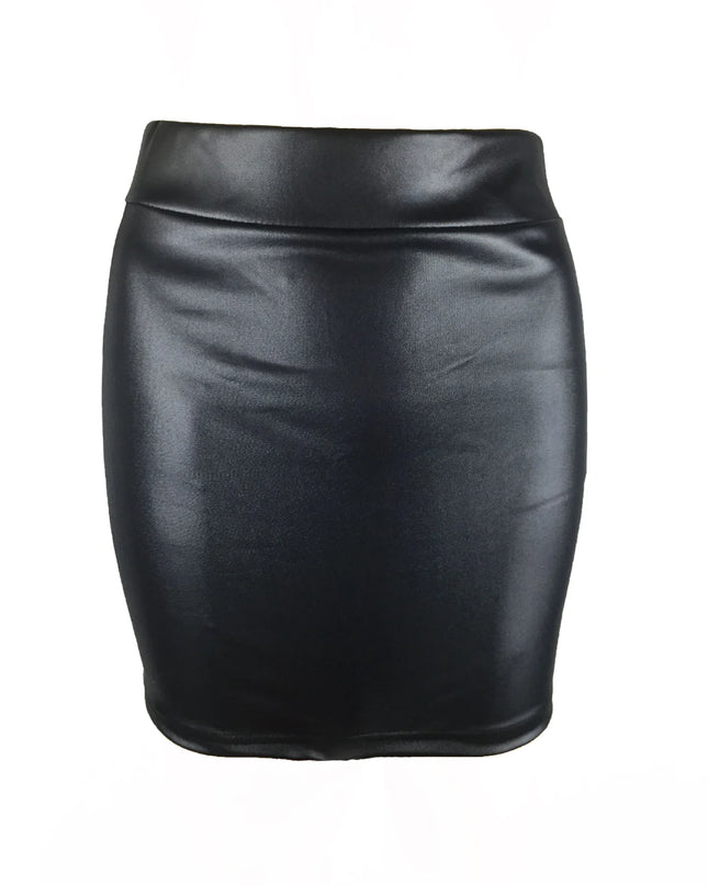 Mini Skirt - Elastane with Shiny Finish