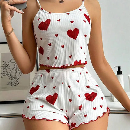 Pijama 2 Piezas Mujer Estampado Amor / 2-Piece Love Print Pajama Set Women