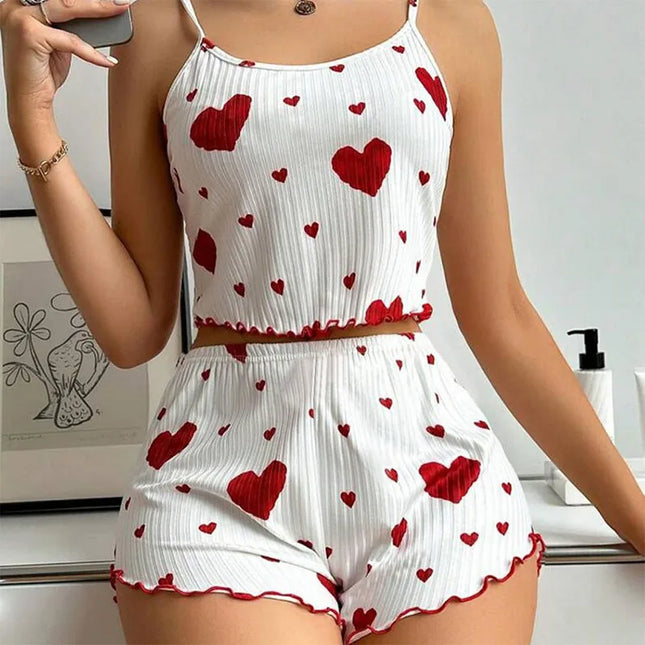 Pijama 2 Piezas Mujer Estampado Amor / 2-Piece Love Print Pajama Set Women
