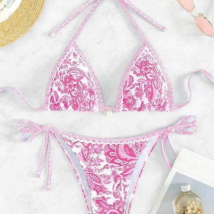 Adjustable Triangle Bikini – Floral Design