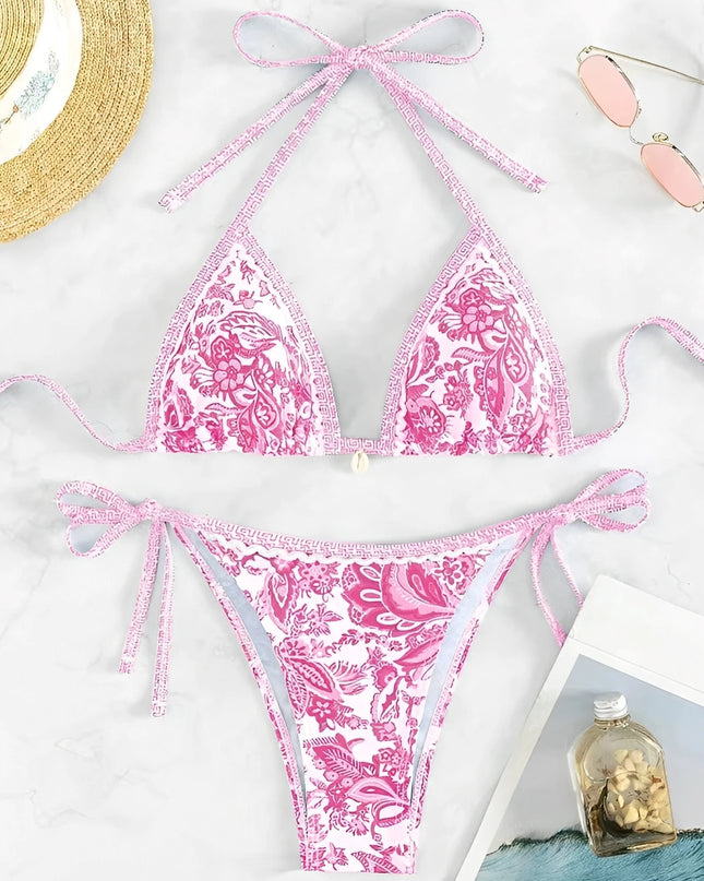 Adjustable Triangle Bikini – Floral Design