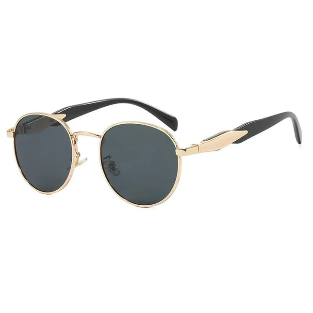 Vintage Round Metal Sunglasses - Unisex UV400 Protection