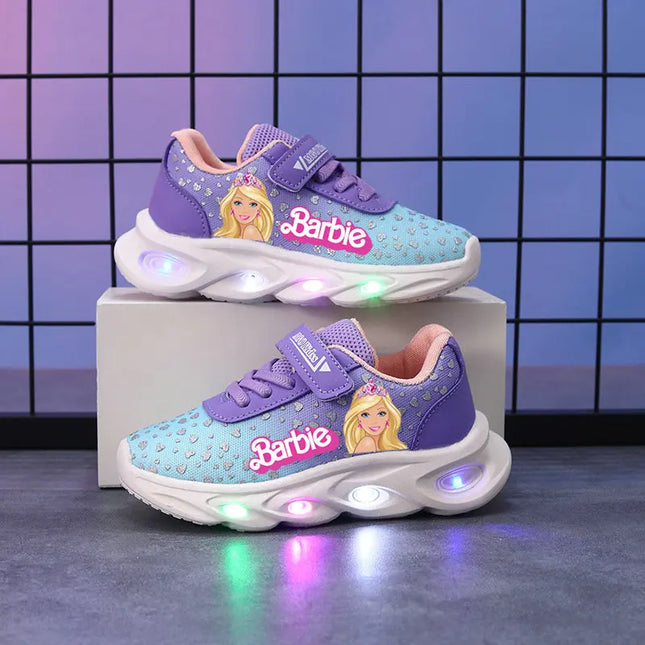 Tenis LED Iluminados para Niñas -  Barbie LED light sneakers for girls
