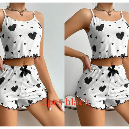 Pijama 2 Piezas Mujer Estampado Amor / 2-Piece Love Print Pajama Set Women