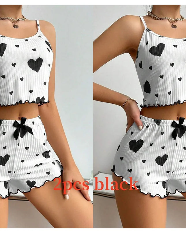 Pijama 2 Piezas Mujer Estampado Amor / 2-Piece Love Print Pajama Set Women